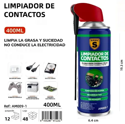 LIMPIADOR DE CONTACTOS 400 ML.