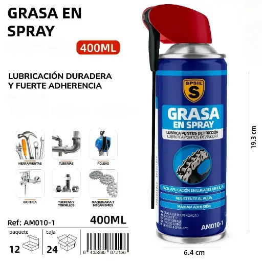 GRASA EN SPRAY 400 ML.