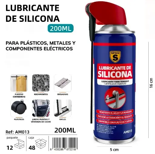 LUBRICANTE DE SILICONA 200 ML.