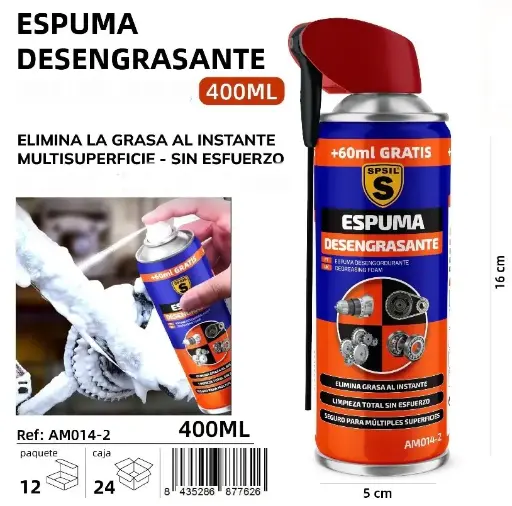 ESPUMA DESENGRASANTE 400 ML.