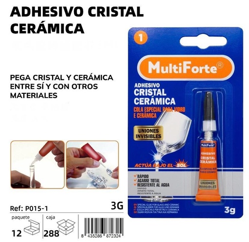 ADHESIVO CRISTAL/CERAMICA 3 GRAMOS