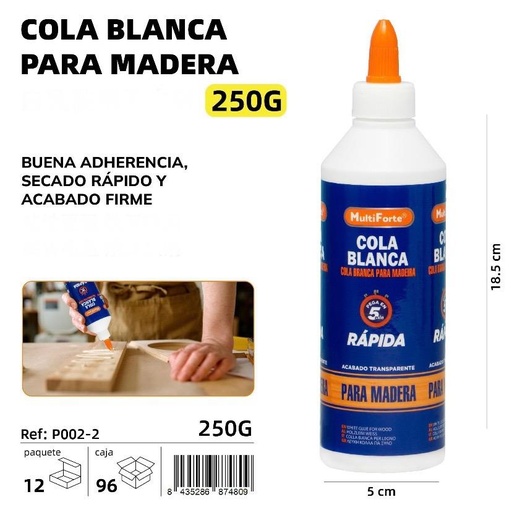 COLA BLANCA PARA MADERA 250G