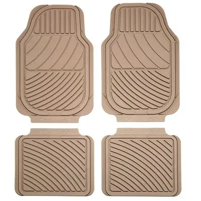 JUEGO ALFOMBRAS GOMA CARAT BEIGE 4 PZAS.