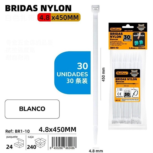 BRIDAS NYLON 30 UND.