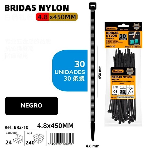 BRIDAS NYLON 30 UND.