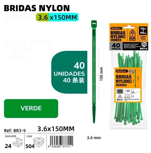 BRIDAS NYLON 40 UND.