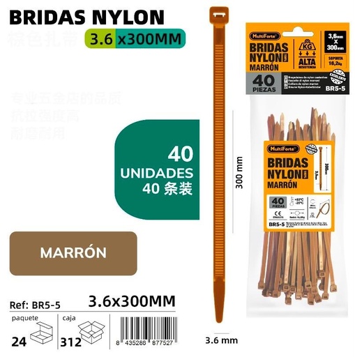 BRIDAS NYLON 40 UND.