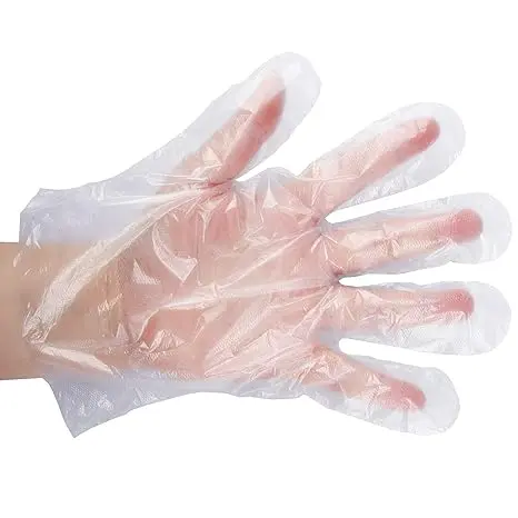 GUANTES DESECHABLES PLÁSTICO 100 UND.
