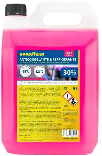 ANTICONGELANTE Y REFRIGERANTE 30% ROSA 5L