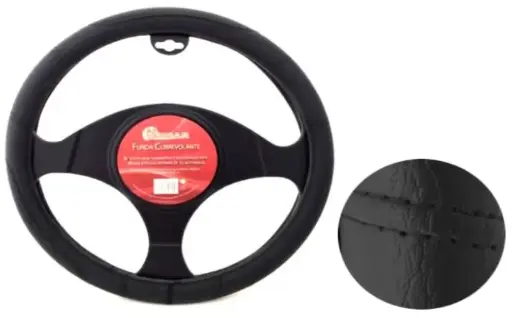 FUNDA VOLANTE FURGON NEGRO 40 A 42 CM.