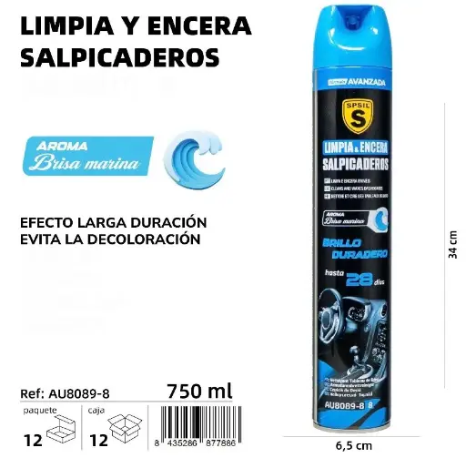 LIMPIA Y ENCERA SALPICADEROS BRISA MARINA 750 ML.