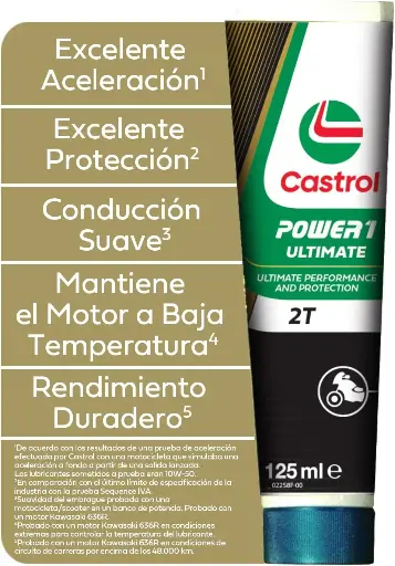 CASTROL POWER 1 ULTIMATE 2T SINTETICO 125 ML.