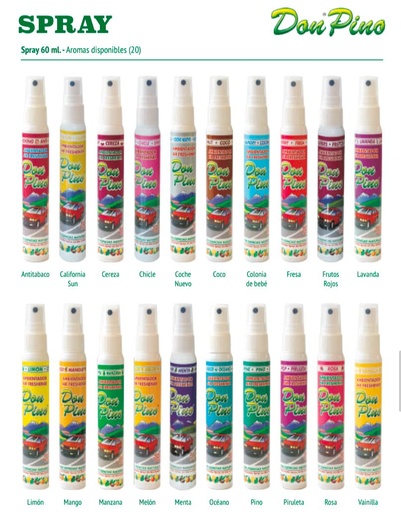 AMBIENTADOR SPRAY 60 ML. ( OLORES )