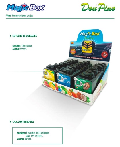 EXPOSITOR AMBIENTADOR DON PINO MAGIC BOX