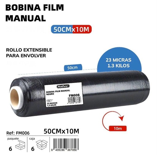 BOBINA FILM MANUAL 50CMX10M